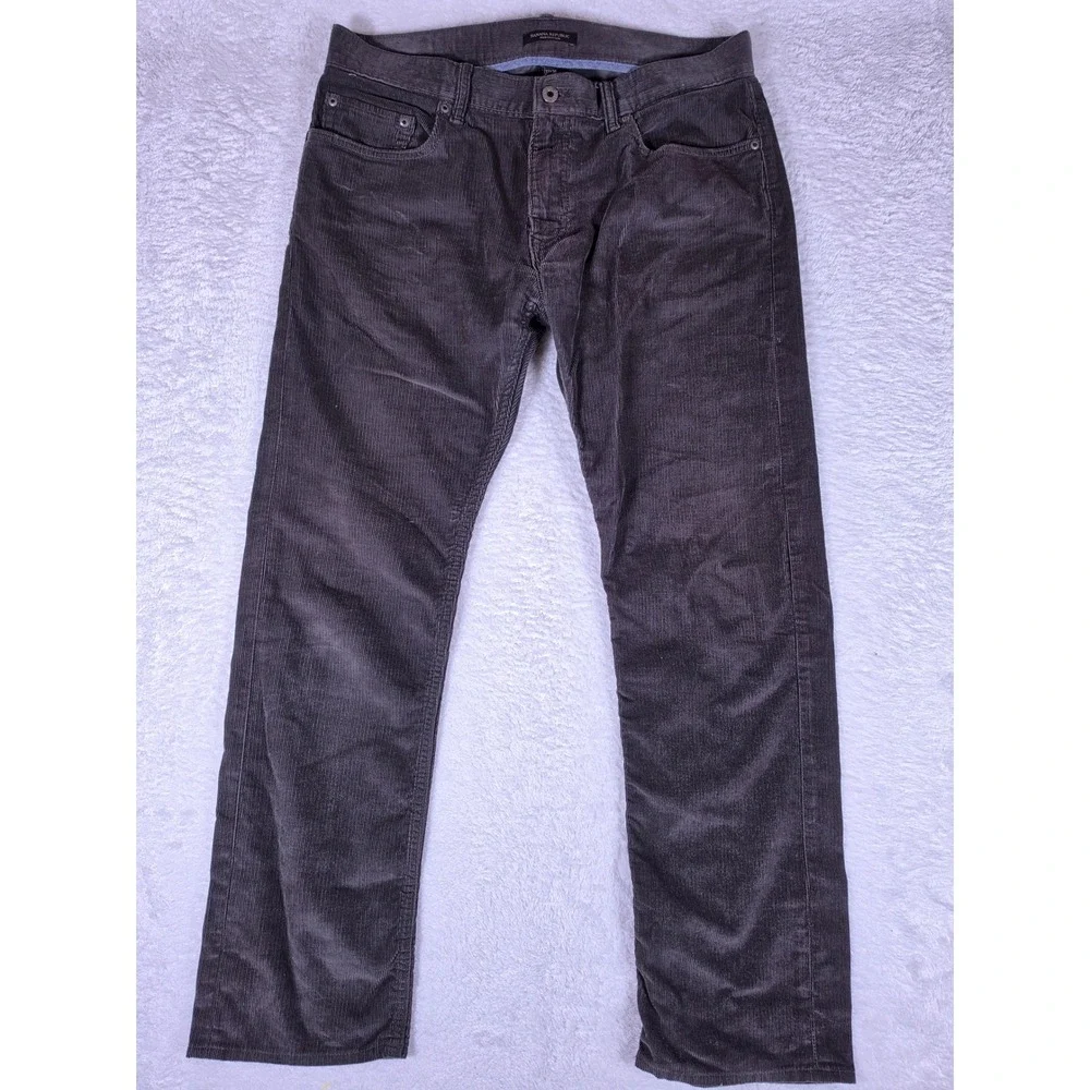 2 PACK  Banana Republic 5-Pocket Cord Mens 33x30 Blue Grey Pima Cotton Pants